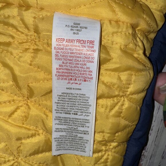 Boden Girls Sherpa-Lined Hooded Puffer Parka Coat Size 11-12Y Navy Blue Toggles - Picture 5 of 10